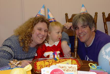 A rare moment with the three of us all together. Of course, Sage's first birhtday was celebrated at my office, because I couldn't get away that day.